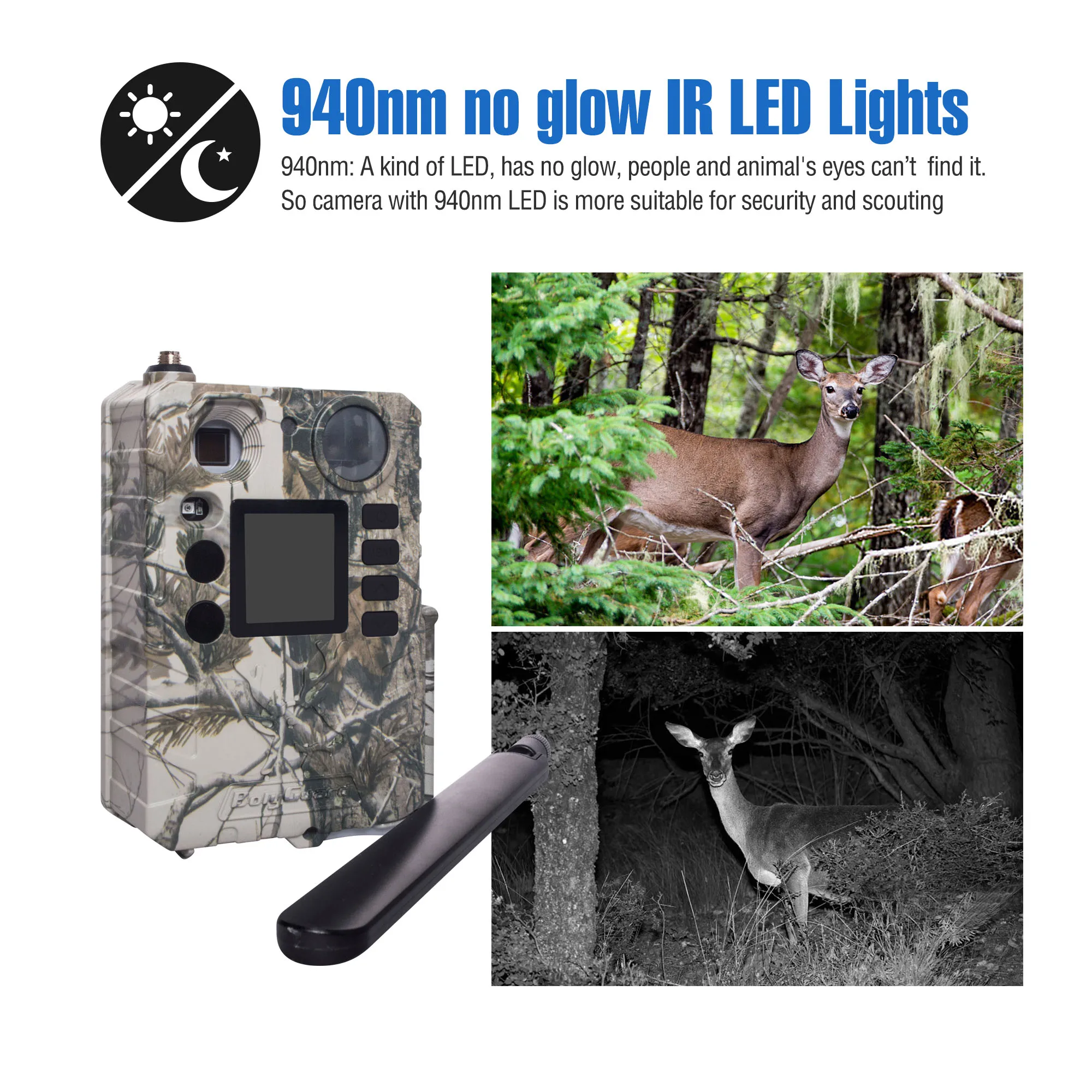 BolyGuard 2025 BG310-M 18MP 720P Trail Camera 940nm IR Night Vision, 4G Wireless, Outdoor Hunting Camera+gift 32GB TF - Image 6