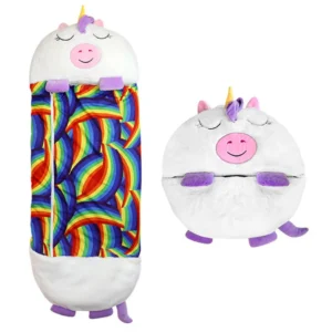 Kids Cartoon Animal Sleeping Bag with Pillow Comfy Plush Warm Sleepy Sack for Boys & Girls Soft Birthday Gift