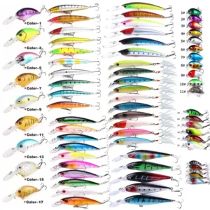 3/5/10Pcs Mixed Colors Fishing Lure Crankbaits Set Minnow Bait Lot Wobbler Bass Swimbait Sea Swim Hard Sinking Tackle pesca