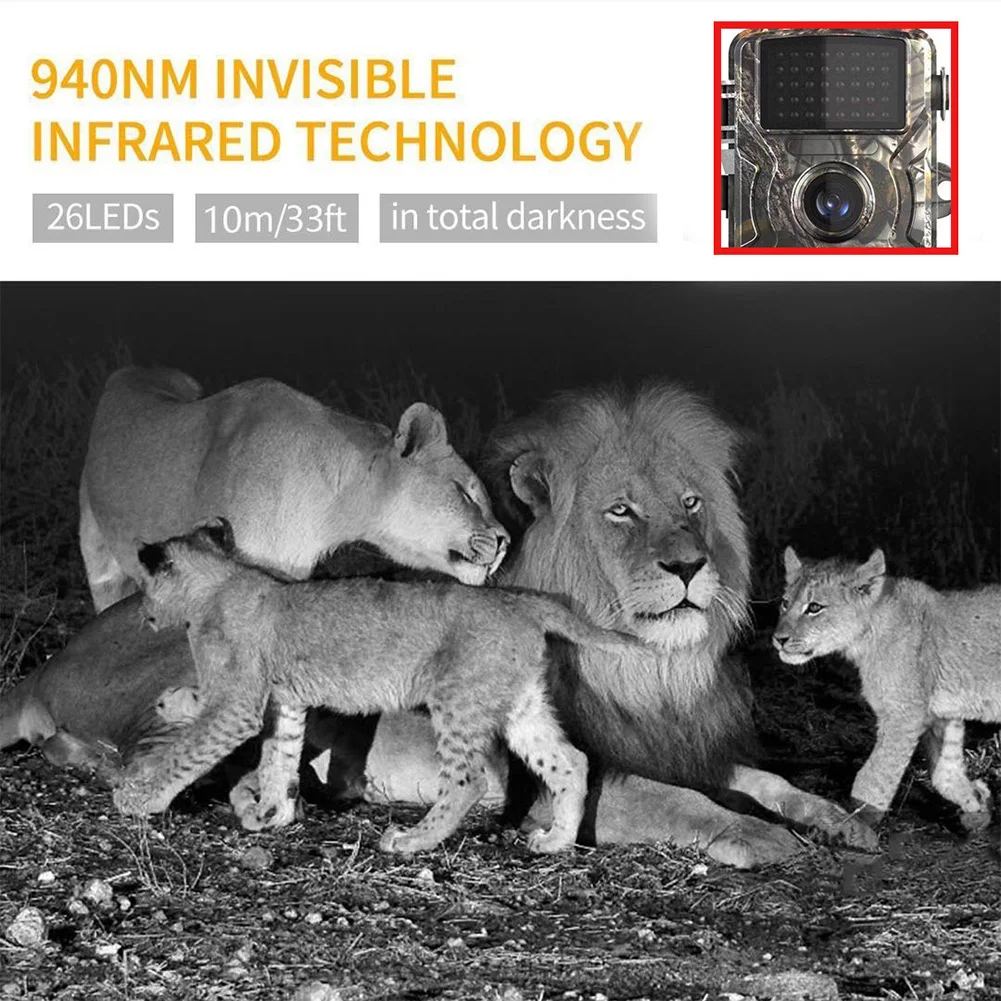 Hunting Trail Camera Waterproof Infrared Night Vision Security Cam Motion Activated Wildlife Camera Outdoor Wildlife Photo Traps - Image 5