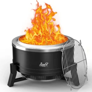 Smokeless Firepit Outdoor, Outdoor Fire Pit Patio with Ash Pan, Portable Fire Pit Wood Burning