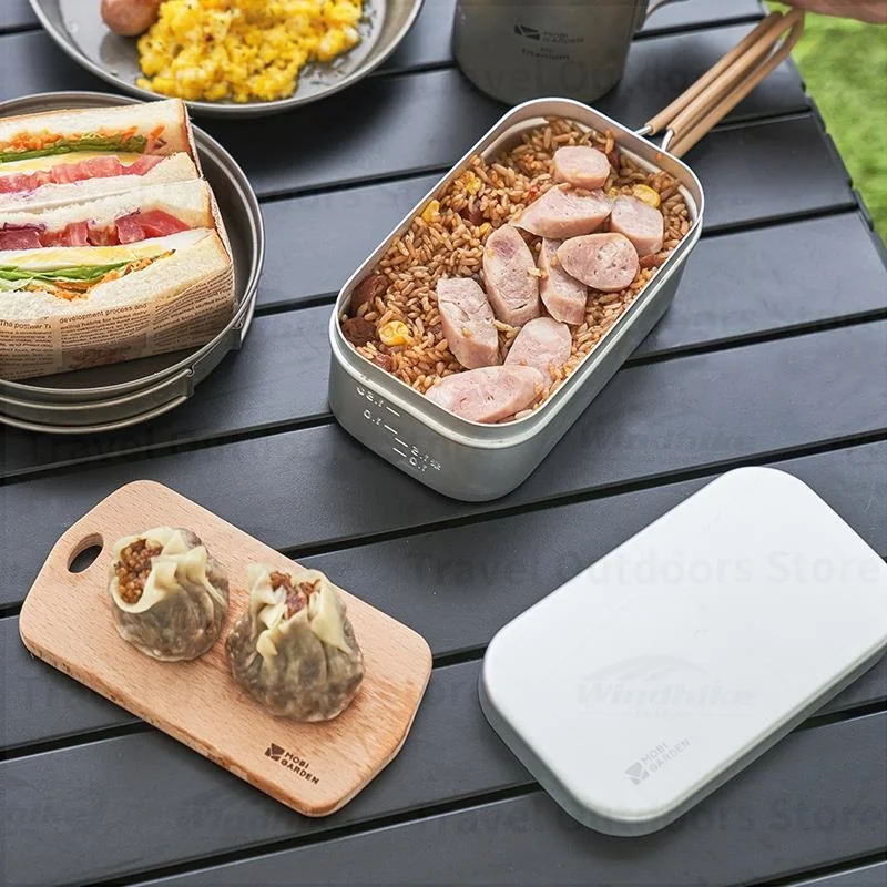 MOBI GARDEN Jiyan 0.8L Lunch Box Set 304 Stainless Steel Ultralight Novelty Camping Supplies Cool Camping Gear Camping Cooking - Image 2