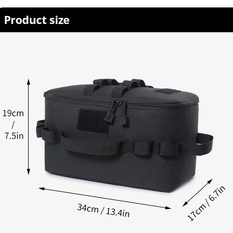 Outdoor Camping Gas Tank Storage Bag Large Capacity Ground Nail Tool Bag Gas Canister Picnic Cookware Utensils Kit Bag - Image 4