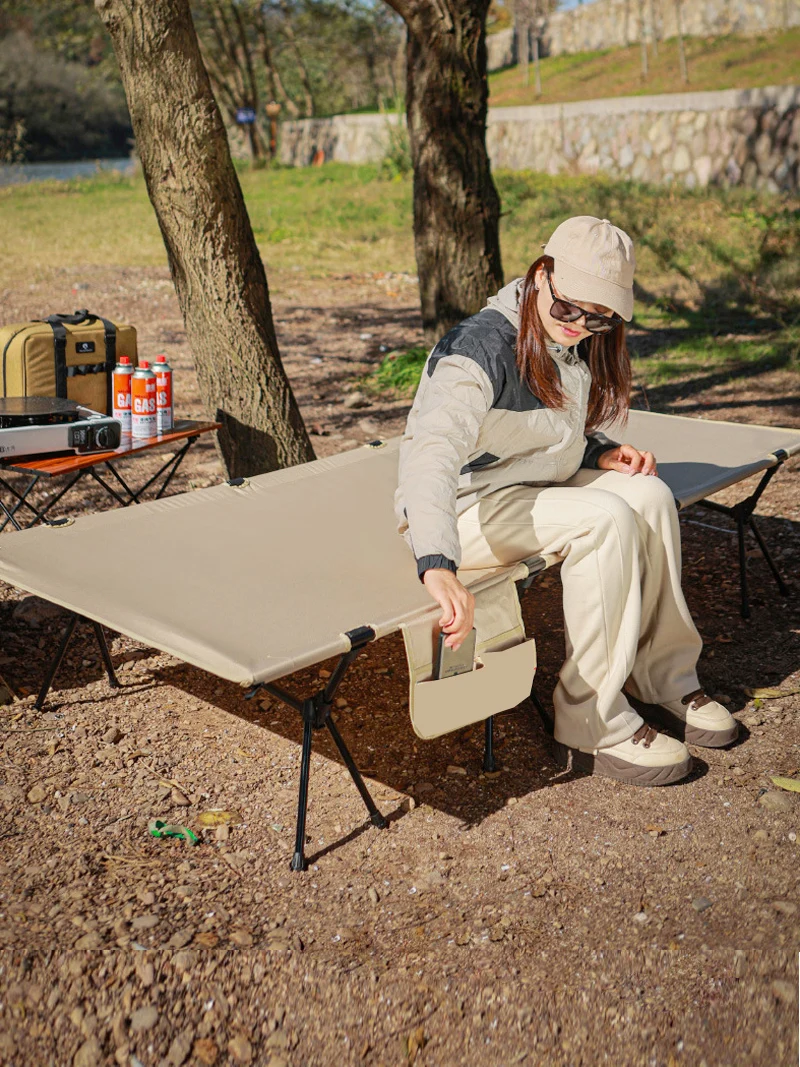Lohascamping 90cm widen Camping cot Ultralight Portable High-low dual-purpose folding Bed Backpacking Travel hiking Sleeping Cot - Image 2