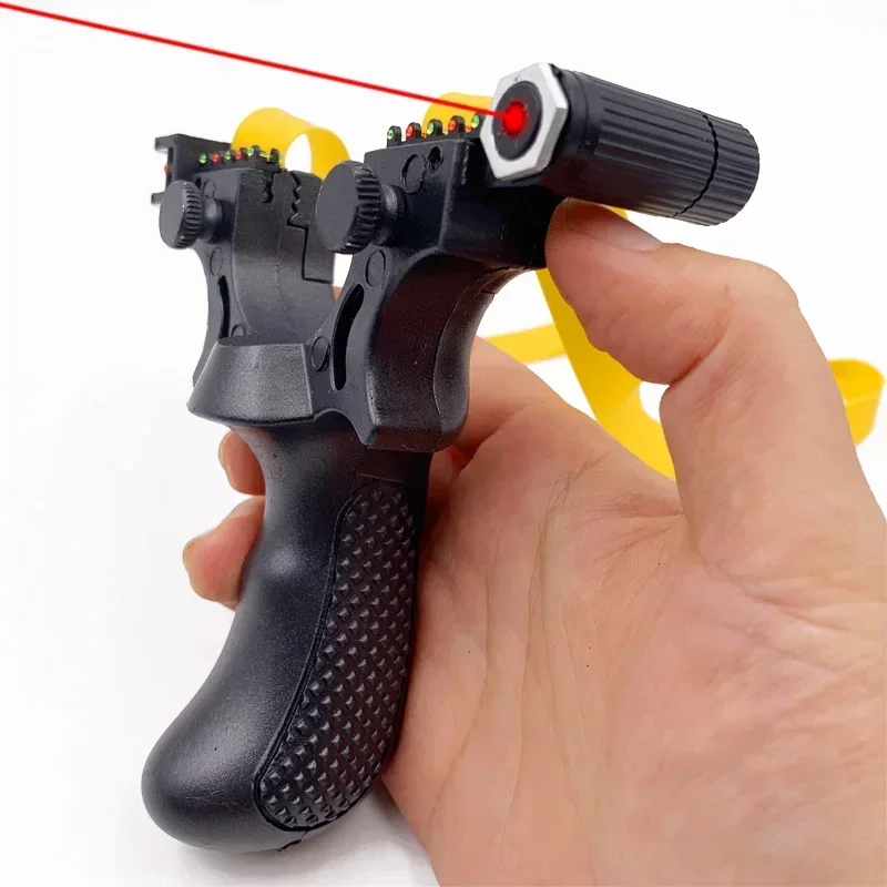 Laser Shooting Slingsshot Outdoor Hunting Flat Rubber Band Mud Ball Toy Aiming Slingshot Bag Storage Catapult Package - Image 6