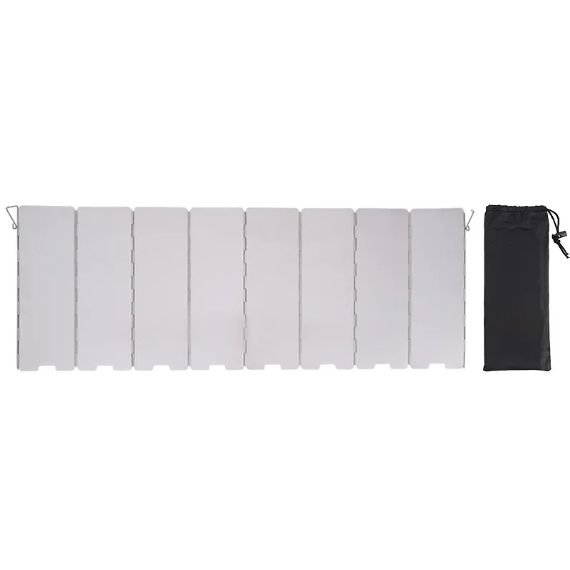 8/9/10 Plates Gas Stove Wind Shield Outdoor Camping Picnic Cooking Burner Windproof Screen Aluminum Alloy Wind Screen - Image 4