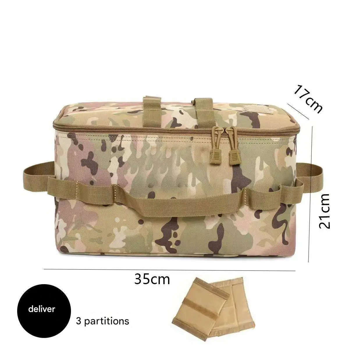 Outdoor Camping Gas Tank Storage Bag Large Capacity Ground Nail Tool Bag Gas Canister Picnic Cookware Utensils Kit Bag - Image 9
