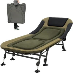 XXL Camping Cots for Adults 330Lbs with Carry Bag Heavy Duty Folding Bed with Soft Padded Cushion Portable Military Cot for Hun