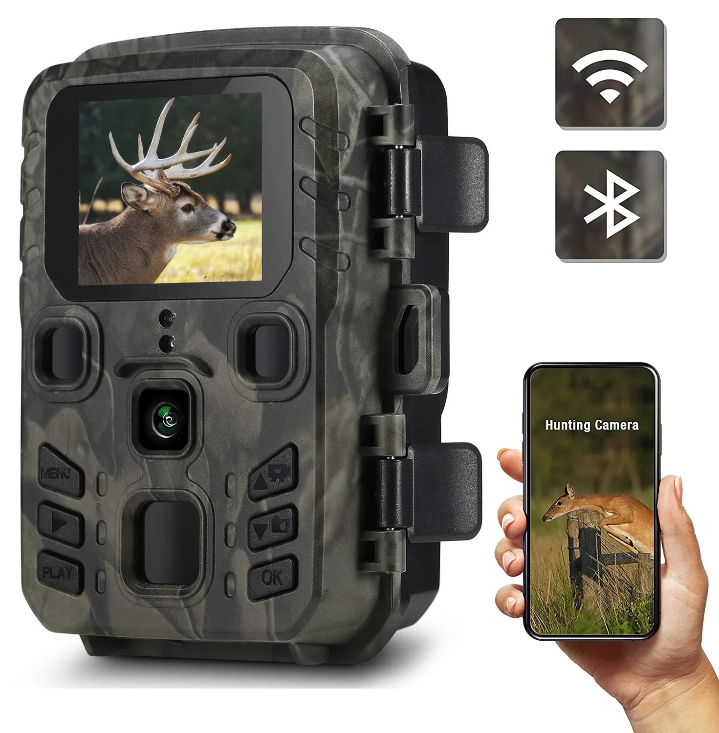Suntek WIFI Series 4K/2.7K 36MP/24MP Trail Camera Wildlife Infrared Night Vision Motion Activated IP65 Waterproof Trap Game Cam - Image 2