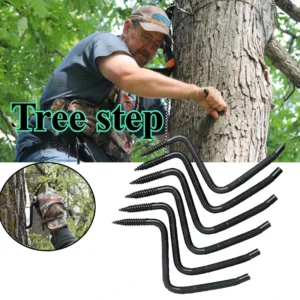 Screw in Tree Climbing Steps 4 Inch Non-Slip Rolling Pattern Tree Blinds Steps Holds Up To 705lbs Suitable for Climbing Mountain