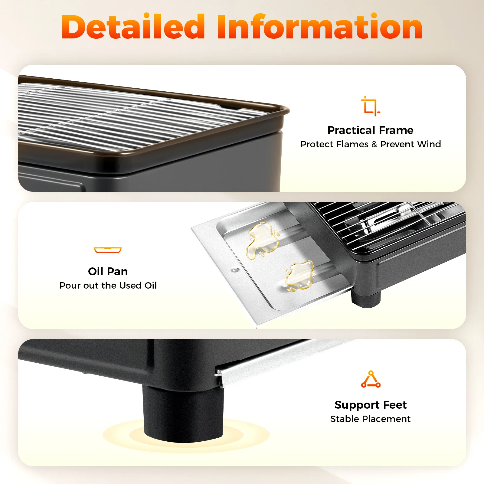 Portable Camping Grill Gas Stove Butane Gas Stove For Camping, Traveling, Trekking 0.25-0.3mpa 41.5*28*11cm - Image 4