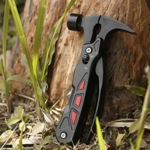 Outdoor Portable Repair Tool Claw Hammer Multi-Functional with Window Breaker Stainless Steel Pliers For Camping Tent Stakes
