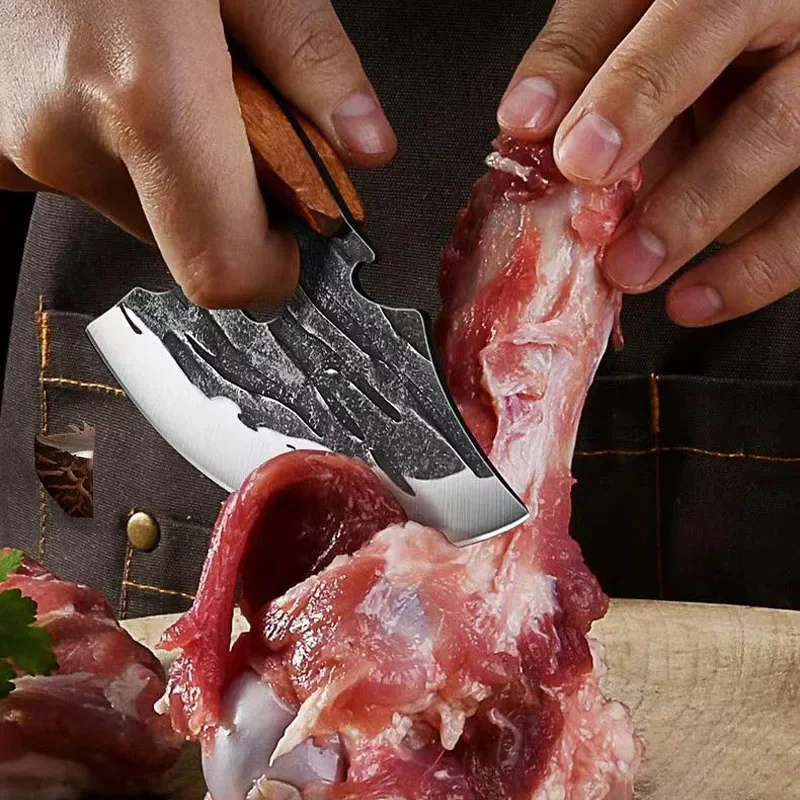 Meat cleaver Corkscrew Steak Vegetable fruit Portable Ultimate Knife with sheath Barbecue picnic camping outdoor cutlery - Image 3