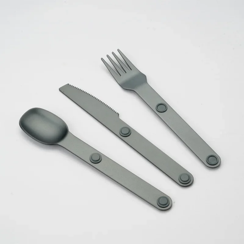 3-In-1 Camping Utensils Set Hot Sale Connect Magnetic Cutter Fork Spoon Flatware Camping Cutlery Travel Carry Kits Parts - Image 5