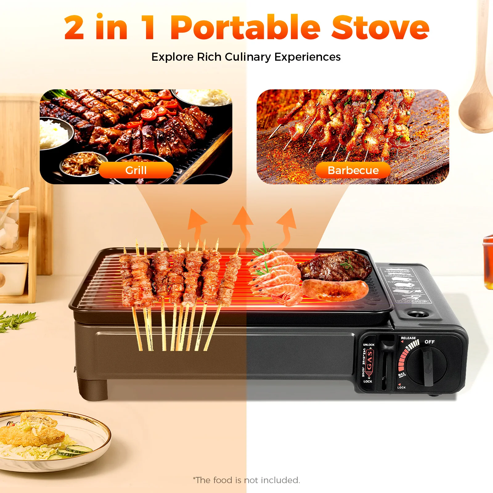 Portable Camping Grill Gas Stove Butane Gas Stove For Camping, Traveling, Trekking 0.25-0.3mpa 41.5*28*11cm - Image 6