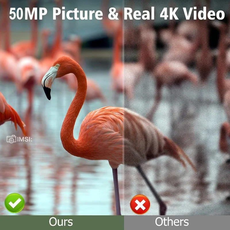 Solar Wildlife 50MP 4K Video Trail Camera Night Vision 0.3s Motion Activated Waterproof Garden Camera Outdoor Hunting Monitoring - Image 3