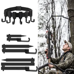 Tree Stand Bow Hanger Folding Bow Hanger Tree Stand Bow Fall Hunting Accessories for Outdoors Hunting Sports Supplies