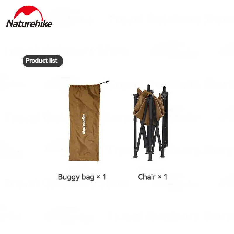 Naturehike Portable Folding Camping Chair Lightweight Tourist Chairs Aluminum Fishing Chair Outdoor Furniture Height-adjustable - Image 2