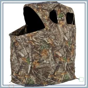Lightweight Portable Hunting Tent Chair Blind with Quick Setup and Mossy Oak Camouflage