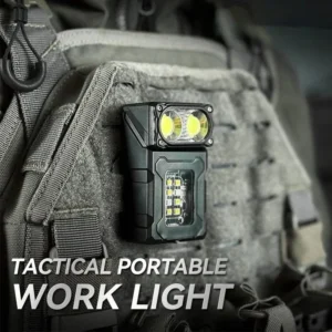 Multifunctional Ajustable Angle LED Flashlight Outdoors Mini Work Light Portable Magnet USB Rechargeable Camping Light