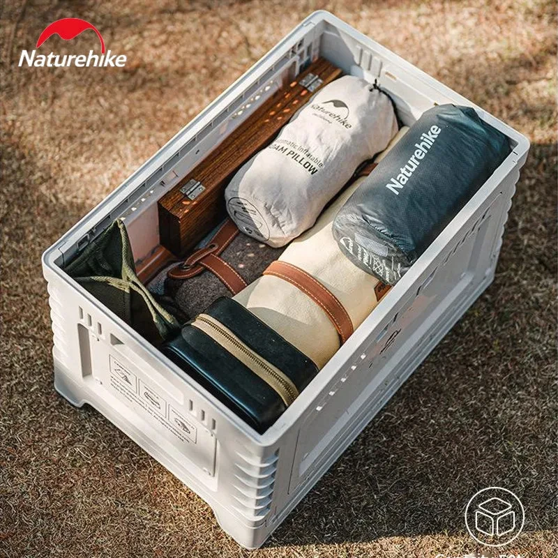 Naturehike Folding Camping Table Box 25L/50L Waterproof Storage Organizer Basket With Desktop Board Outdoor Indoor Portable - Image 4