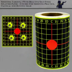 4inch Checkered Splash Shooting Practice Fluorescent Target Stickers 100Pcs Shooting Target Training Supplies Stickers Fluorescent Color Coated Label (Can Be Used for Real Guns to Practice with Air Gun Practice) Shooting Hall Goals Home Shooting Practice Goals