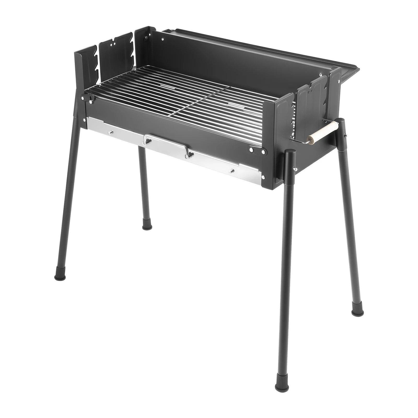Portable Folding Charcoal BBQ Grill, Large 25.79" Stainless Steel Outdoor Barbecue Grill with Adjustable Height, for Garden Camp - Image 7