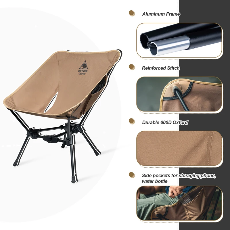 OneTigris Tigerblade Camping Chair Foldable Outdoor Chair Triangle Framed Compact Portable Backpacking Hiking Chair - Image 4