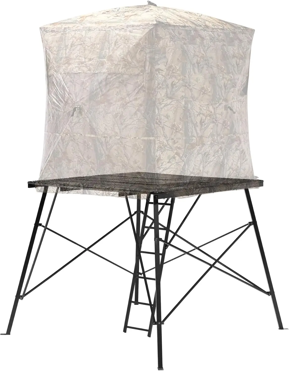 65" L x 65" W x 5' H Ground Blind Platform - Durable Powder-Coated Steel Outdoor Hunting Trap Door Universal Platform - Image 4