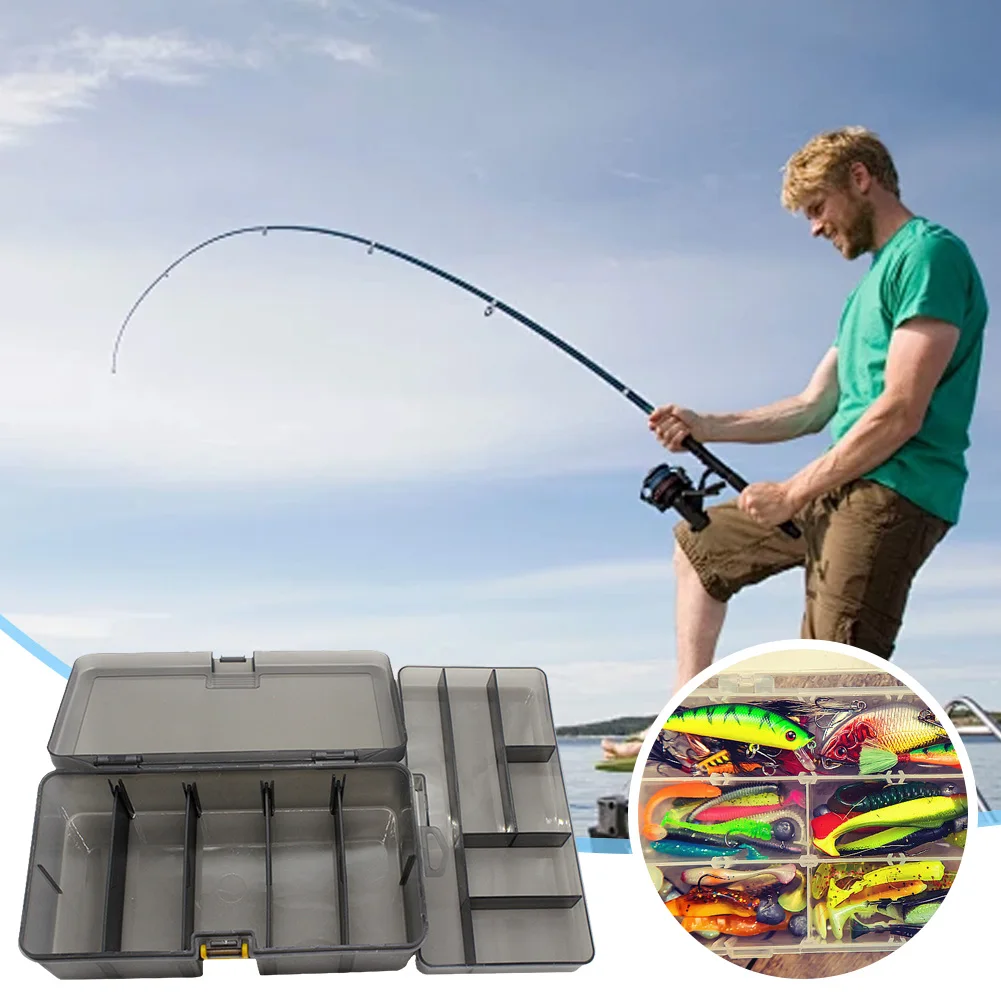 Portable Lure Tackle Box Removable Plastic Fishing Tackle Box Fake Bait Hook Fishings Gear Tool Storage Box For Fishing Bait - Image 2
