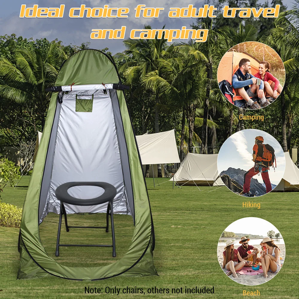 Folding Toilet Seat Portable Outdoor Toilet Suitable for Adults Anti-slip and Heavy-duty for Travel and Camping - Image 5