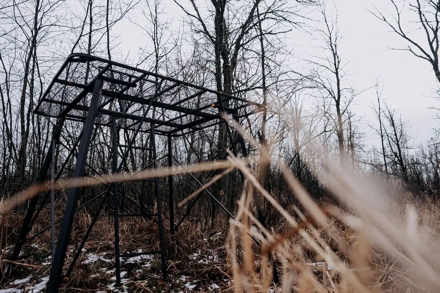 65" L x 65" W x 5' H Ground Blind Platform - Durable Powder-Coated Steel Outdoor Hunting Trap Door Universal Platform - Image 5