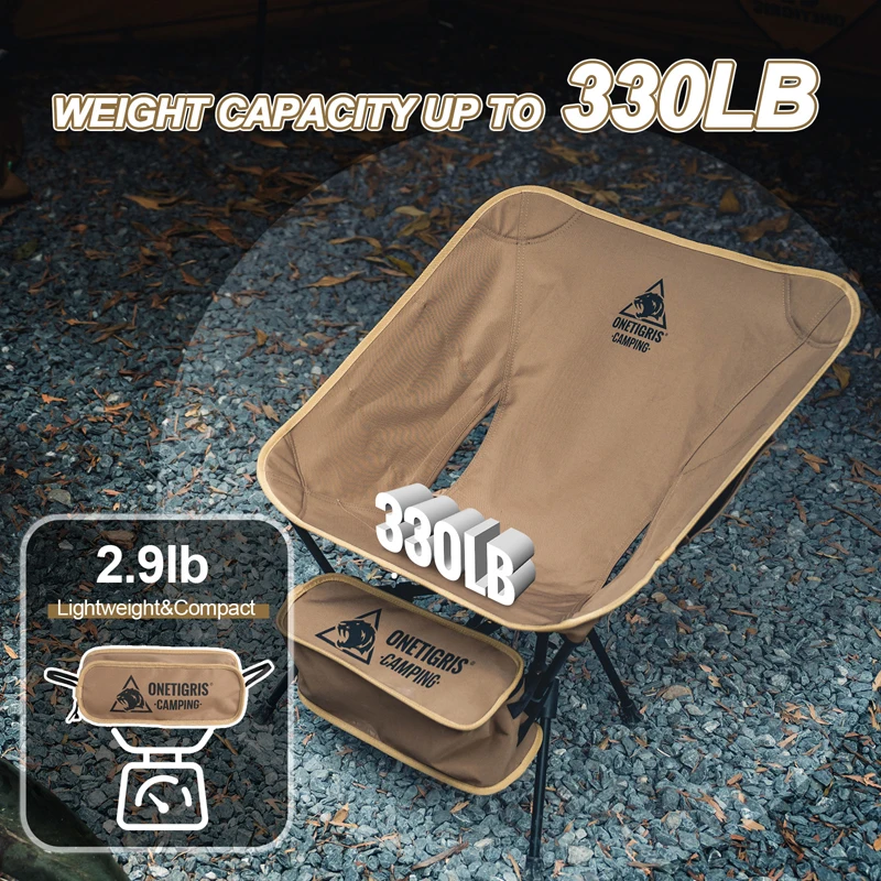 OneTigris Tigerblade Camping Chair Foldable Outdoor Chair Triangle Framed Compact Portable Backpacking Hiking Chair - Image 5