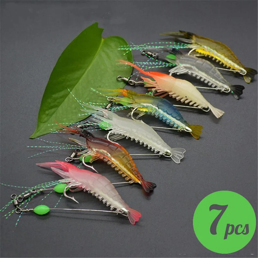 3pcs/7pcs Shrimp Lures Fishing Lures Artificial Fishing Bait Isca Artificial Ascesorios Pesca - Image 3