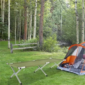 Camping Cot Portable Folding Bed Ultralight Aluminum Alloy Sleeping Cot for Outdoor Hiking Backpacking Travel with Carrying Bag