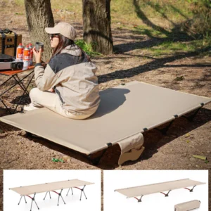 Lohascamping 90cm widen Camping cot Ultralight Portable High-low dual-purpose folding Bed Backpacking Travel hiking Sleeping Cot