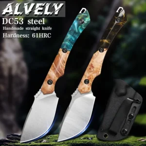 DC53 Steel Fixed Blade Knife, Outdoor Hunting Fixed Blade Knife, Suitable for Mountaineering, Camping Survival, and Hiking
