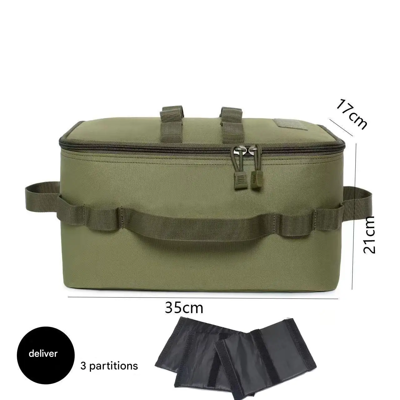 Outdoor Camping Gas Tank Storage Bag Large Capacity Ground Nail Tool Bag Gas Canister Picnic Cookware Utensils Kit Bag - Image 8