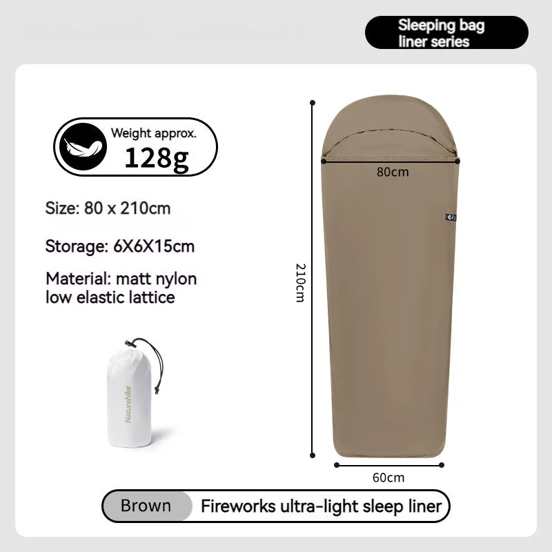 Naturehike Sleeping Bag Liner 128g Ultralight Single Stretch Envelope Soft Style For Tourism Camping Sleeping Bags Accessories - Image 6