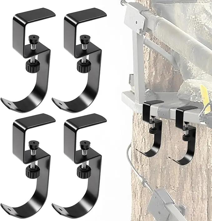 Metal Hunting Tree Stand Seat Hangers Adjustable Treestand Gear Hanger for Easy Hook on Treestand Accessories for Hunting - Image 9
