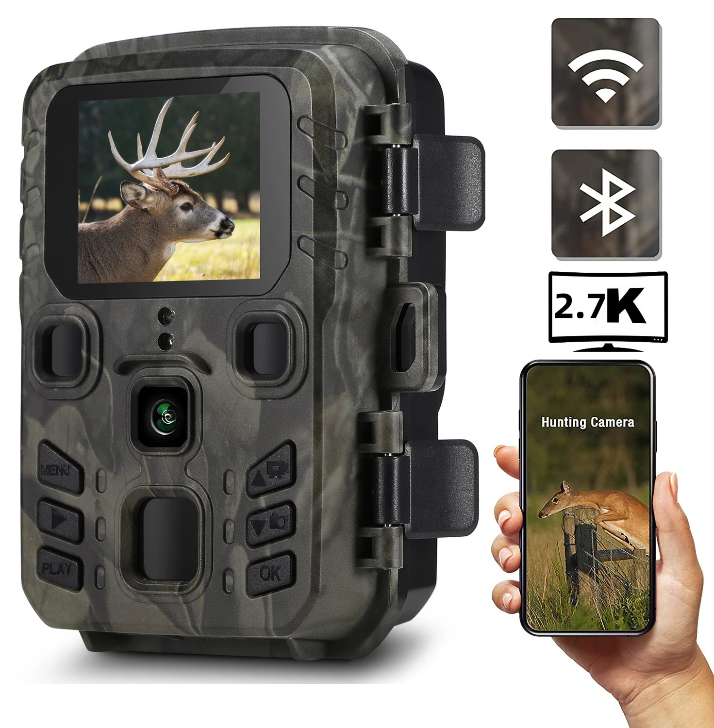Suntek WIFI Series 4K/2.7K 36MP/24MP Trail Camera Wildlife Infrared Night Vision Motion Activated IP65 Waterproof Trap Game Cam - Image 11