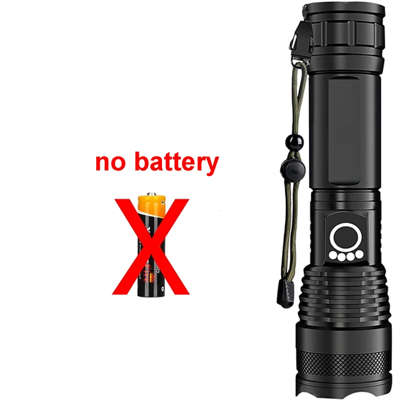 High Power Rechargeable LED Tactical Flashlight Aluminum Alloy Telescopic Zoom Torch Lamp for Outdoor Camping Fishing - Image 8