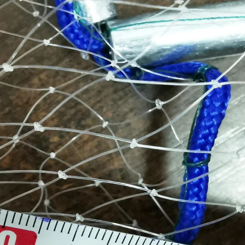 Lawaia Hand Cast Net Aluminum or Blue Plastic Ring Folding Network Steel Pendant Monofilament Nylon Fishing Line Fishnet - Image 5