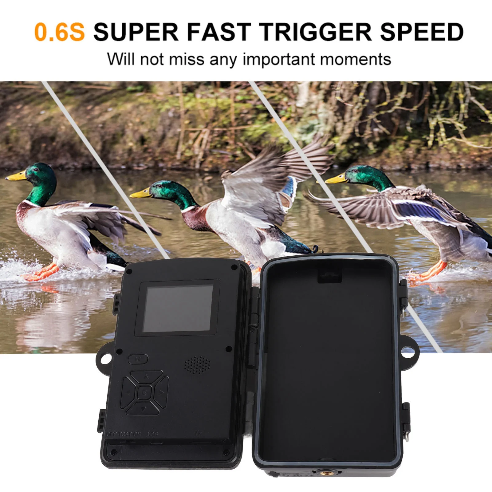 Wildlife camera 1080P Hunting Camera 2.0in LCD 16MP Infrared Night Vision Mobile Monitoring IP66 Waterproof Trail Camera - Image 5