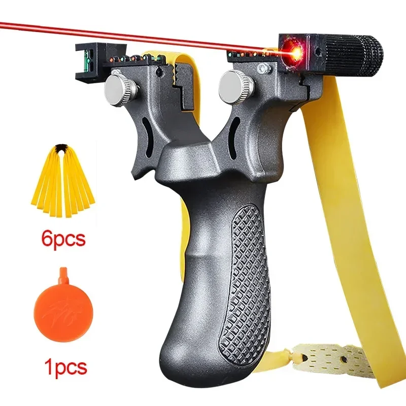 Laser Shooting Slingsshot Outdoor Hunting Flat Rubber Band Mud Ball Toy Aiming Slingshot Bag Storage Catapult Package - Image 7