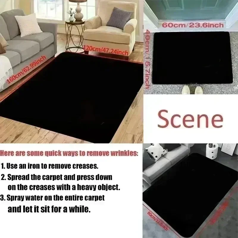 Blue Abstract Rug Stone Road Pattern Outdoor Non-Slip Mat Patio Garden RV Camping Durable Polyester Indoor Outdoor Holiday Decor - Image 4