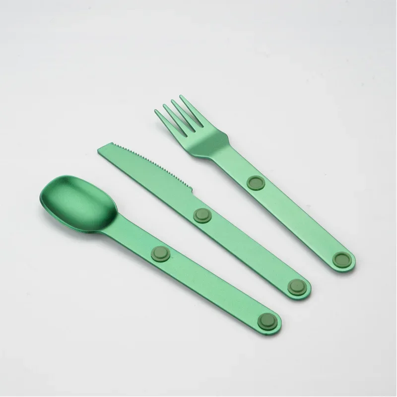 3-In-1 Camping Utensils Set Hot Sale Connect Magnetic Cutter Fork Spoon Flatware Camping Cutlery Travel Carry Kits Parts - Image 4