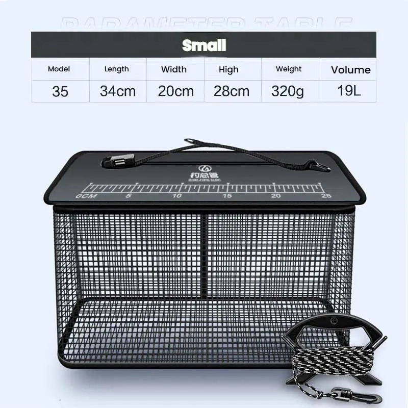 Santa King Floating Fish Basket Foldable Fishing Holder Minnow Bucket Portable Collapsible Fishing Net Storage Cage - Image 8