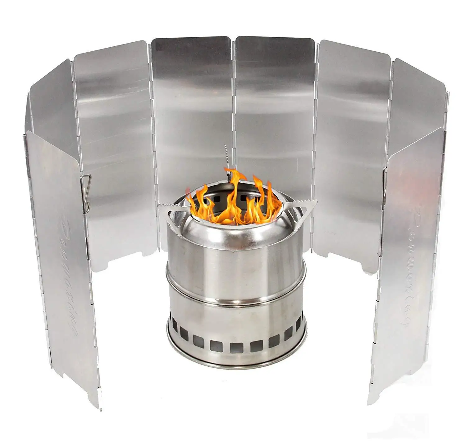8/9/10 Plates Gas Stove Wind Shield Outdoor Camping Picnic Cooking Burner Windproof Screen Aluminum Alloy Wind Screen - Image 7