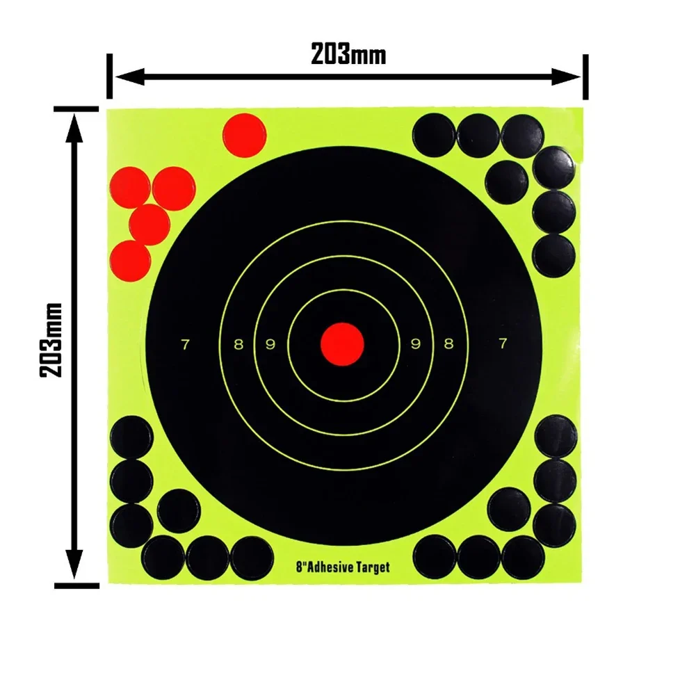 100-10PCS 8-inch Splatter Target High Visibility Adhesive Shooting Target Stickers Reactive Hunting Shooting Training Paper - Image 6